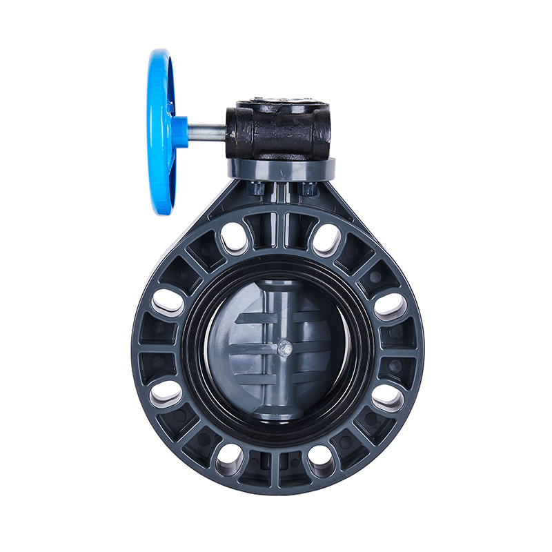 Norme JIS de la vanne papillon à engrenage à vis sans aileron PVC-U D371X-10U DN40-1000 40A-1000A