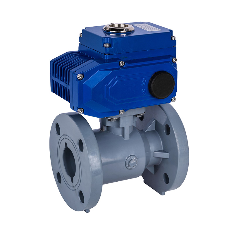 Robinet à tournant sphérique à bride électrique PVC-C D941F-10V DN15-300 1/2'-12' norme ANSI