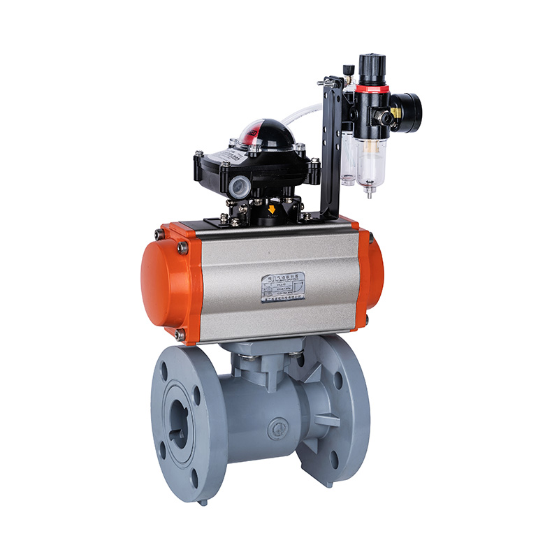 Norme pneumatique du robinet à tournant sphérique de bride de PVC-C Q641F-10V DN15-300 GB