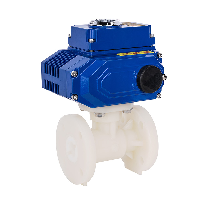 Robinet à bille électrique à bride PVDF D941F-10F DN15-300 1/2'-12' norme ANSI